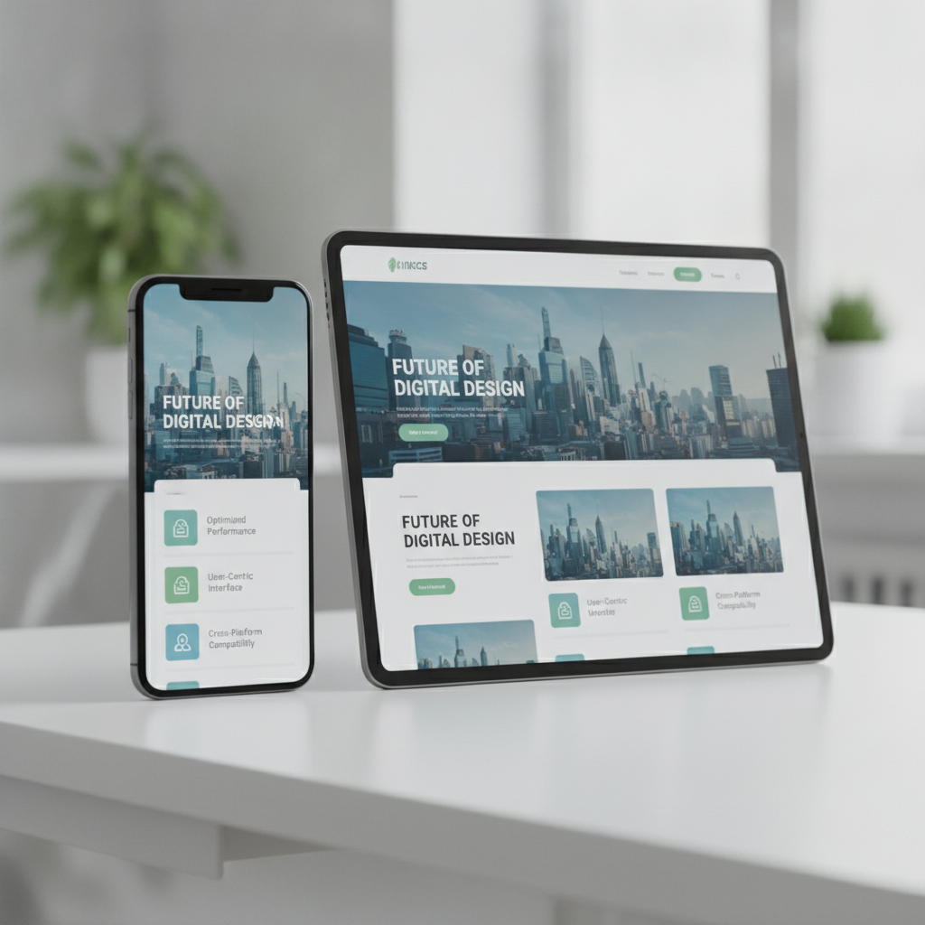 Mobilfreundliche Website auf Smartphone und Tablet